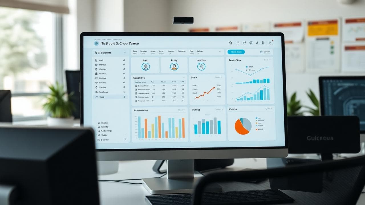 School ERP dashboard screenshot